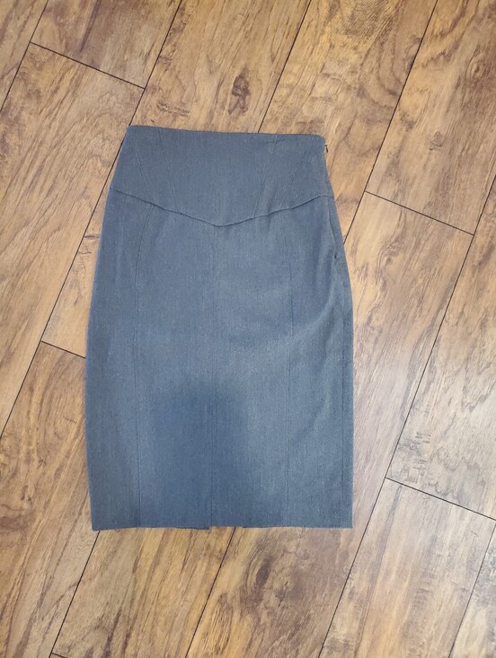 Express Dresses & Skirts - Express Design Studio Gray Pencil Skirt High Waist Stretch Lace Up Back Career S